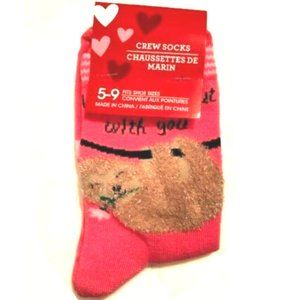 Valentine Sloth Love to hangout with you Socks